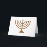 Tarjeta Festiva Menorah<br><div class="desc">Esta es una Menorah de bronce que puede cambiarse a cualquier color Zazzle que quieras y el fondo también.</div>