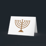 Tarjeta Festiva Menorah<br><div class="desc">Esta es una Menorah de bronce que puede cambiarse a cualquier color Zazzle que quieras y el fondo también.</div>