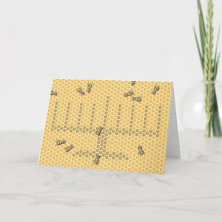 Tarjeta Festiva Menorah de la abeja