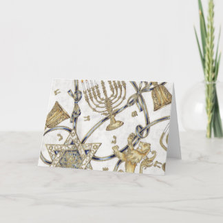 Tarjeta Festiva Menorah Hannukah