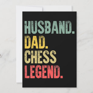 Tarjeta Festiva Mens Funny Gige Husband Dad Chess Legend