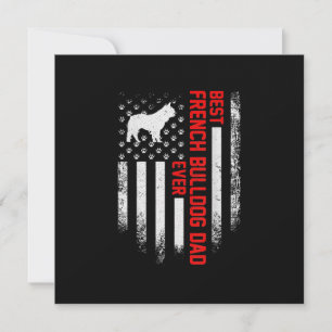 Tarjeta Festiva Mens Vintage USA Bandera Americana Mejor Bulldog F