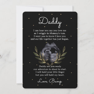 Tarjeta Festiva Mensaje Adorable de Bebé a Papá Futuro 