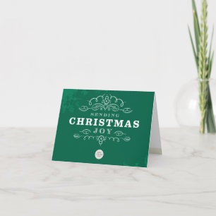 Tarjeta Festiva MENSAJE CORPORATIVO enviando alegría navideña logo