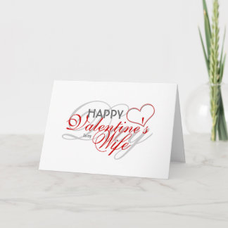 Tarjeta Festiva Mensaje de esposa de Romantic San Valentín