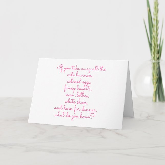 Tarjeta Festiva Mensaje de gospel de Pascua (Anverso)