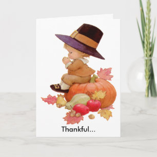 Tarjeta Festiva Mensaje de Personalizado de calabaza de cerdo vint
