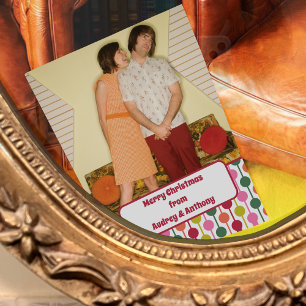 Tarjeta Festiva Mensaje de Personalizado fotográfico de forma de p