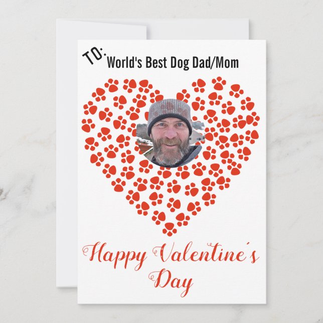 Tarjeta Festiva Mensaje de San Valentín de Personalizable de impre (Anverso)