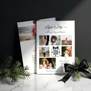 Tarjeta Festiva Mensaje de vídeo de código QR mínimo de amor y ale