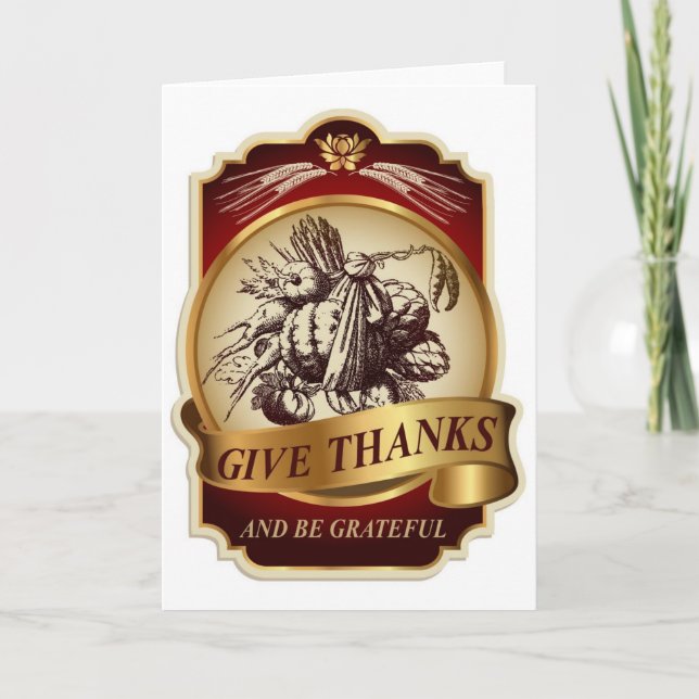 Tarjeta Festiva Mensaje elegante de la acción de gracias de la (Anverso)