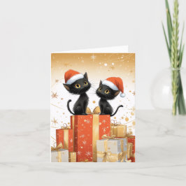 Tarjeta Festiva Meowry Xmas
