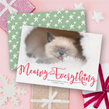 Meowy Everything Elegant Script Cat Funny Photo
