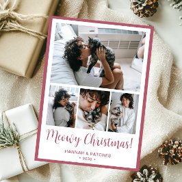 Tarjeta Festiva Meowy Navidades 4 Foto