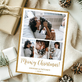 Tarjeta Festiva Meowy Navidades 4 Foto