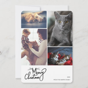 Tarjeta Festiva Meowy Navidades Funny Cat ThPersonalizado 4 Foto