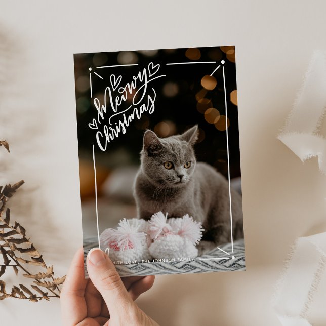 Tarjeta Festiva Meowy Navidades Mascota de gatos de fotos completa (Subido por el creador)