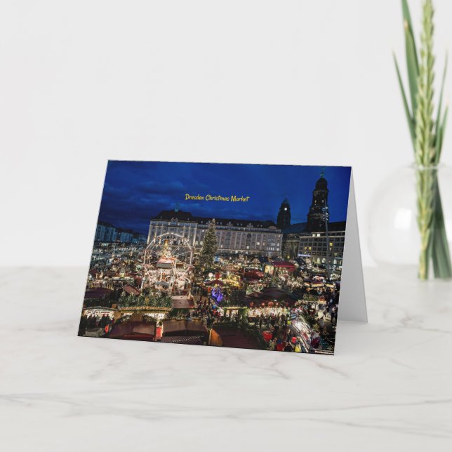 Tarjeta Festiva Mercado de Navidades de Dresden (Anverso)