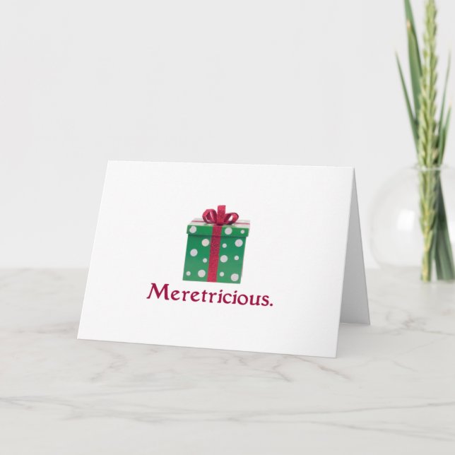 Tarjeta Festiva Meretricioso. ¡Y un Feliz Año Nuevo! (Anverso)
