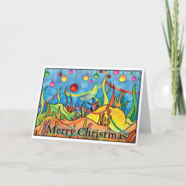 Tarjeta Festiva Mermaid christmas card