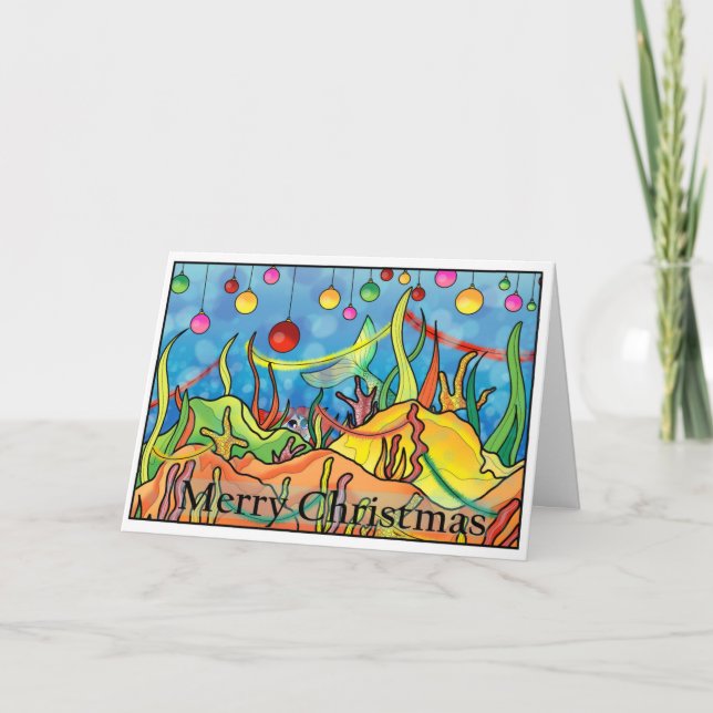 Tarjeta Festiva Mermaid christmas card (Anverso)