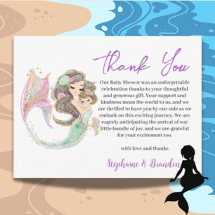 Tarjeta Festiva MERMAID CUTE Under the Sea