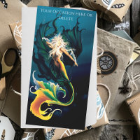 Mermaid Dragon Fantasy Blue