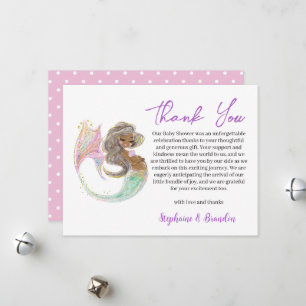 Tarjeta Festiva Mermaid Future Mom Baby Shower Gracias