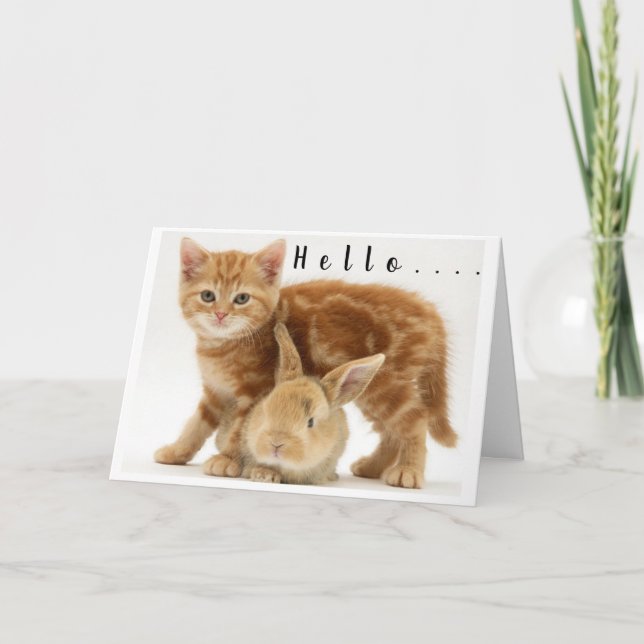 TARJETA FESTIVA **MEROSAS NAVIDAD** DE BUNNY & KITTY (Anverso)