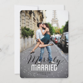 Tarjeta Festiva Merrily Married Couple Holiday