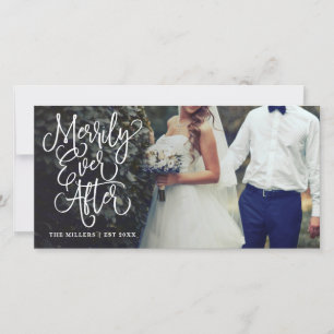 Tarjeta Festiva Merrily siempre después de festividad Boda foto co