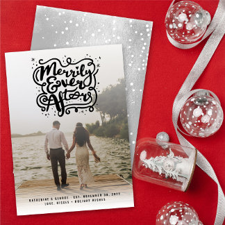 Tarjeta Festiva Merrily siempre después de Knot y Sparkles Photo B
