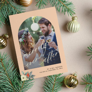 Tarjeta Festiva Merrily siempre después del minimalista boda de fo