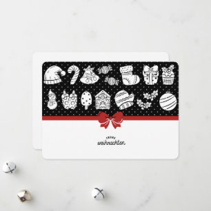 Tarjeta Festiva Merrimento nocturno y Susurros de Yuletide