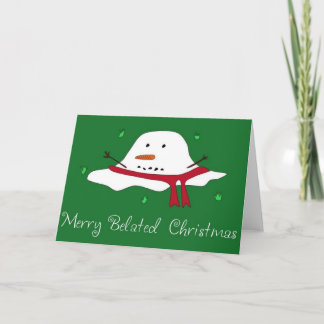 Tarjeta Festiva Merry Belated Navidades