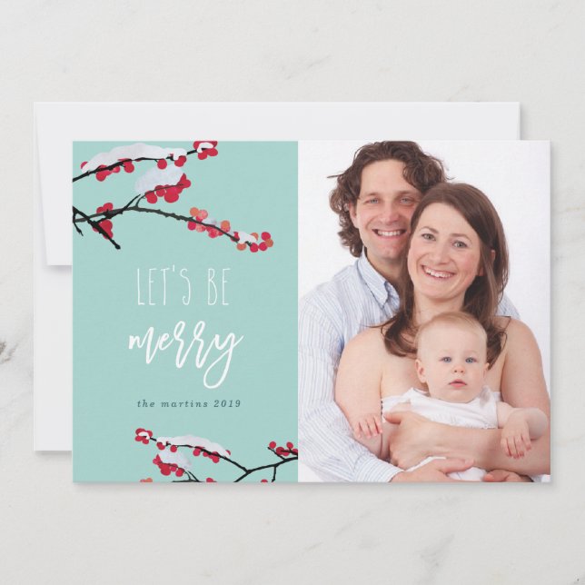 Tarjeta Festiva merry berries (Anverso)