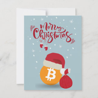 Tarjeta Festiva Merry Bitcoin Navidades
