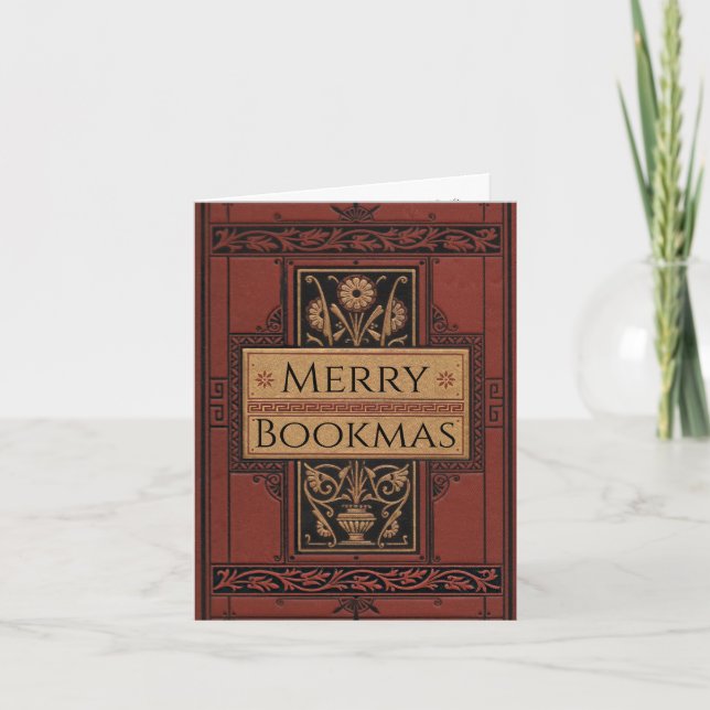 Tarjeta Festiva Merry Bookmas (Anverso)