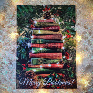 Tarjeta Festiva Merry Bookmas
