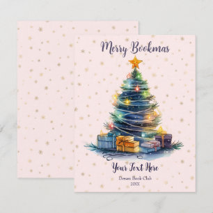 Tarjeta Festiva Merry Bookmas Book Club