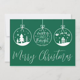 Tarjeta Festiva Merry Bright Cute Navidades