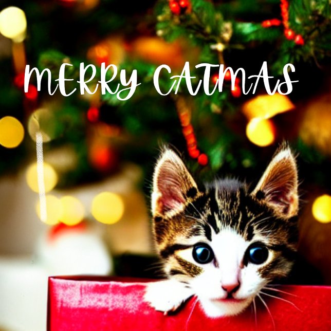 Tarjeta Festiva Merry Catmas Purrfect Christmas Card (Subido por el creador)