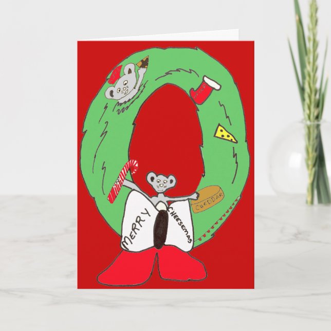 Tarjeta Festiva Merry Cheesemas (Anverso)
