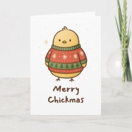 Tarjeta Festiva Merry Chickmas - Funny Christmas Card