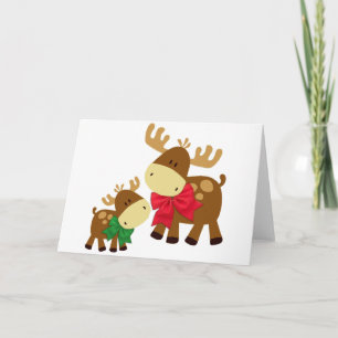 Tarjeta Festiva Merry Chris Moose