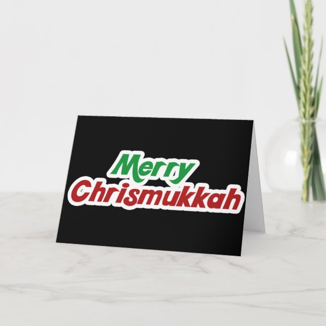 Tarjeta Festiva Merry Chrismukkah (Anverso)