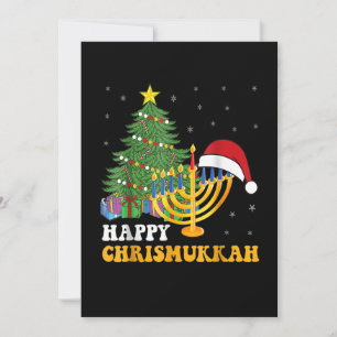Tarjeta Festiva Merry Chrismukkah Feliz Hanukkah 2022 Navidades Ug
