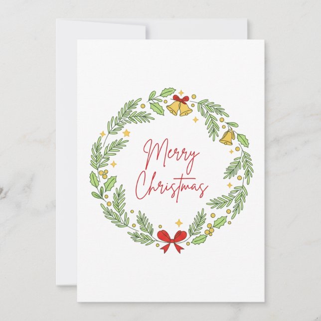 Tarjeta Festiva Merry Christmas (Anverso)