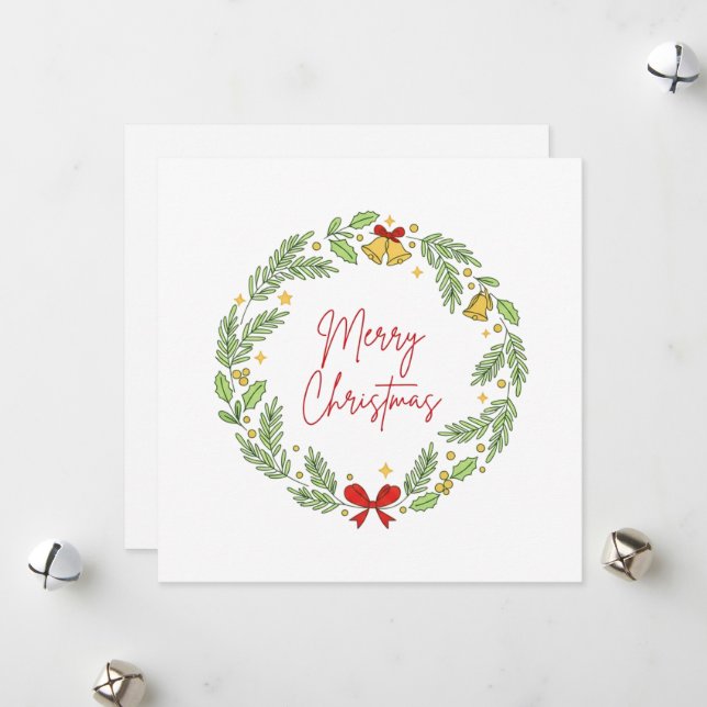 Tarjeta Festiva Merry Christmas (Anverso/Reverso In Situ)