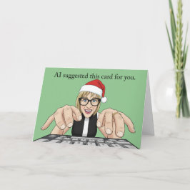 Tarjeta Festiva Merry Christmas AI Artificial Intelligence Humor